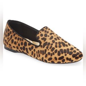 Birdies Starling Flat In Cheetah Calf Fur